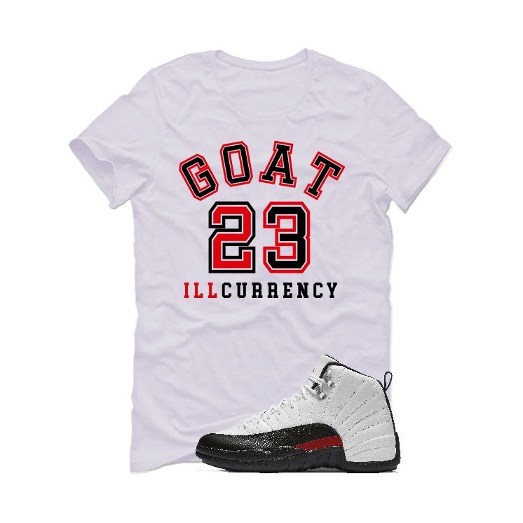 Air Jordan 12 “Red Taxi” | illcurrency White T-Shirt (GOAT 23)