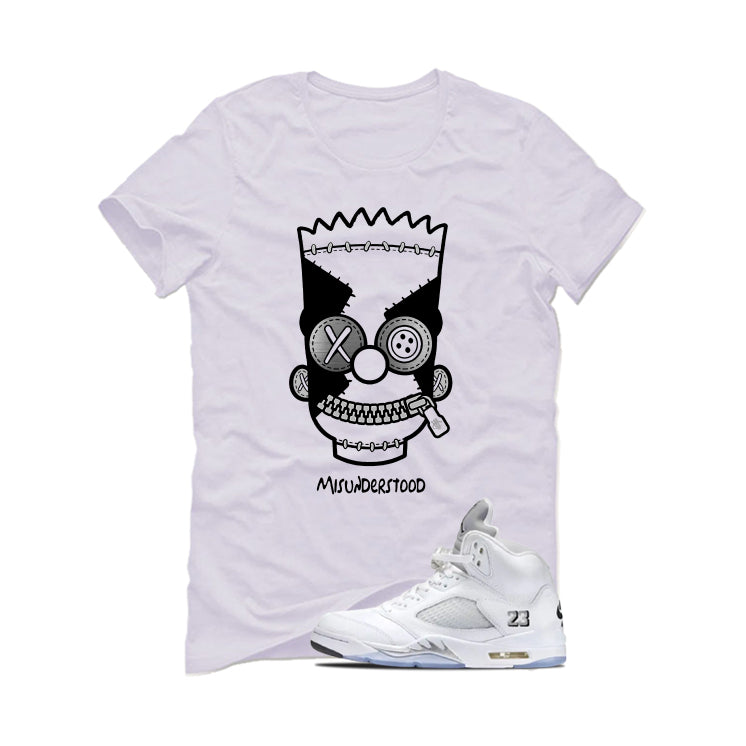 Air Jordan 5 OG White Metallic Matching T-Shirt, Sweatshirts & Hoodies White T-Shirt (Misunderstood)| illcurrency