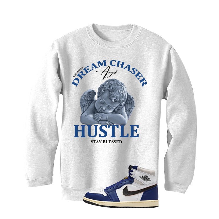Air Jordan 1 Rare Air Deep Royal Blue White T-Shirt (Dream Chaser Angel)| illcurrency