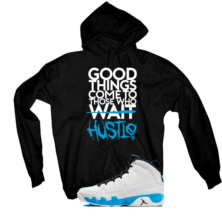 Air Jordan 9 “Powder Blue” | illcurrency Black T-Shirt (Good Things)