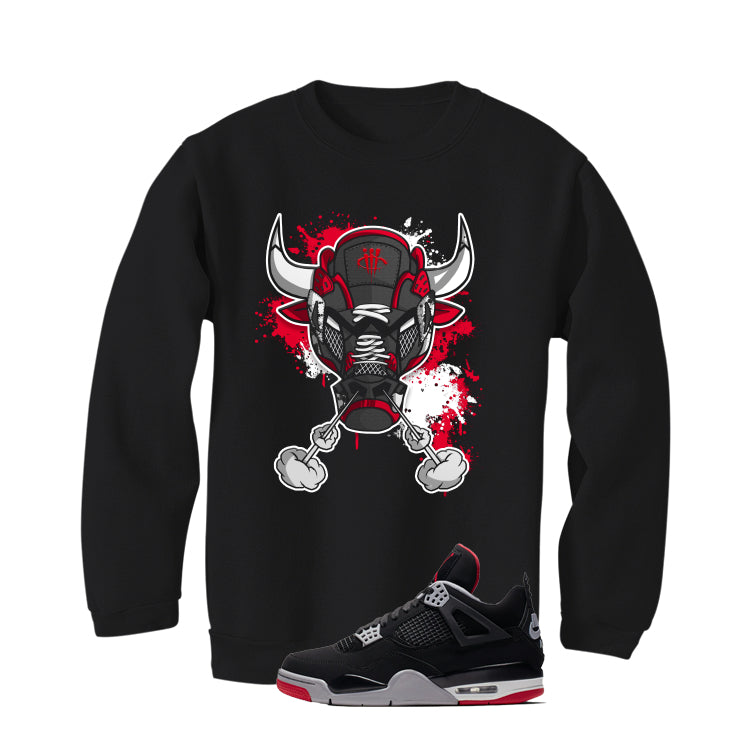 Air Jordan 4 Bred Matching T-Shirt Bull #4