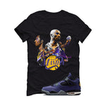Air Jordan 4 OG Lakers Matching T-Shirt, Sweatshirts & Hoodies Black T-Shirt (Black Mamba)| illcurrency