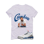 Air Jordan 3 True Blue Matching T-Shirt White T-Shirt (Crenshaw)| illcurrency