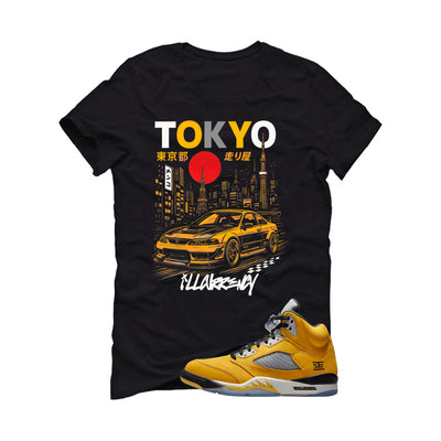 Air Jordan 5 Tokyo Matching T-Shirt, Sweatshirts & Hoodies Black T-Shirt (Tokyo Drift)| illcurrency