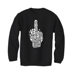 Air Jordan 4 Black Cat Matching T-Shirt, Sweatshirts & Hoodies Black T-Shirt (Middle Finger)| illcurrency