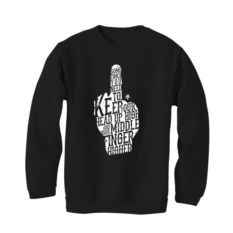 Air Jordan 4 Black Cat Matching T-Shirt, Sweatshirts & Hoodies Black T-Shirt (Middle Finger)| illcurrency