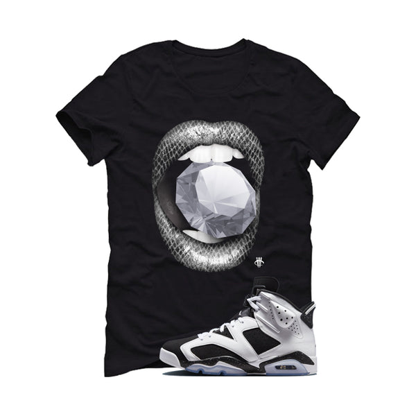 Air Jordan 6 Oreo Matching T-Shirt Black T-Shirt (Diamond)| illcurrency