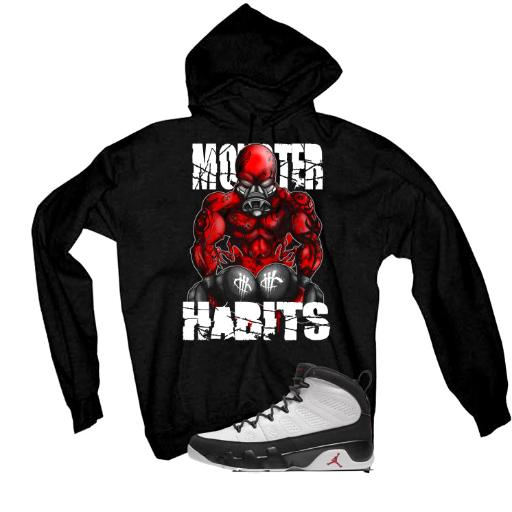 Air Jordan 9 OG Space Jam Matching T-Shirt Black T-Shirt (Monster Habits)| illcurrency