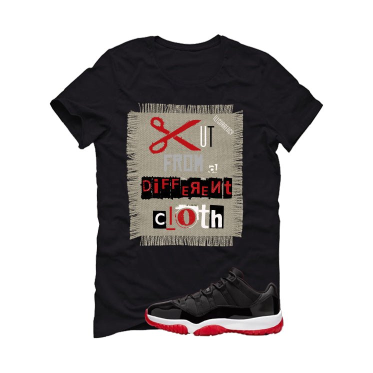 Air Jordan 11 Low Bred Black T-Shirt (Blessed not lucky)| illcurrency