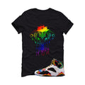 Air Jordan 7 Miro Matching T-Shirt Black T-Shirt (Elephant Mandala)| illcurrency