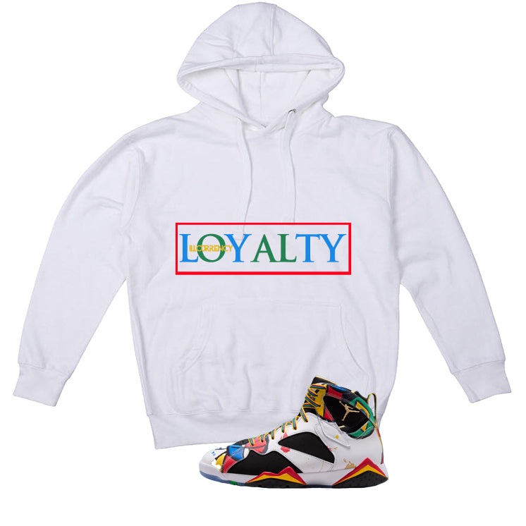 Air Jordan 7 Miro Matching T-Shirt White T-Shirt (Loyalty)| illcurrency