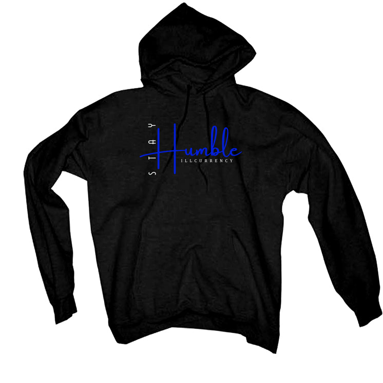 Air Jordan 2 Low Varsity Royal - Black T-Shirt (Stay Humble)