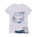 Air Jordan 12 French Blue White T-Shirt (Smile)| illcurrency