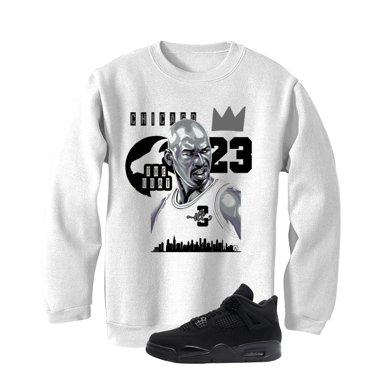 Air Jordan 4 Black Cat Matching T-Shirt, Sweatshirts & Hoodies White T-Shirt (The Goat)| illcurrency