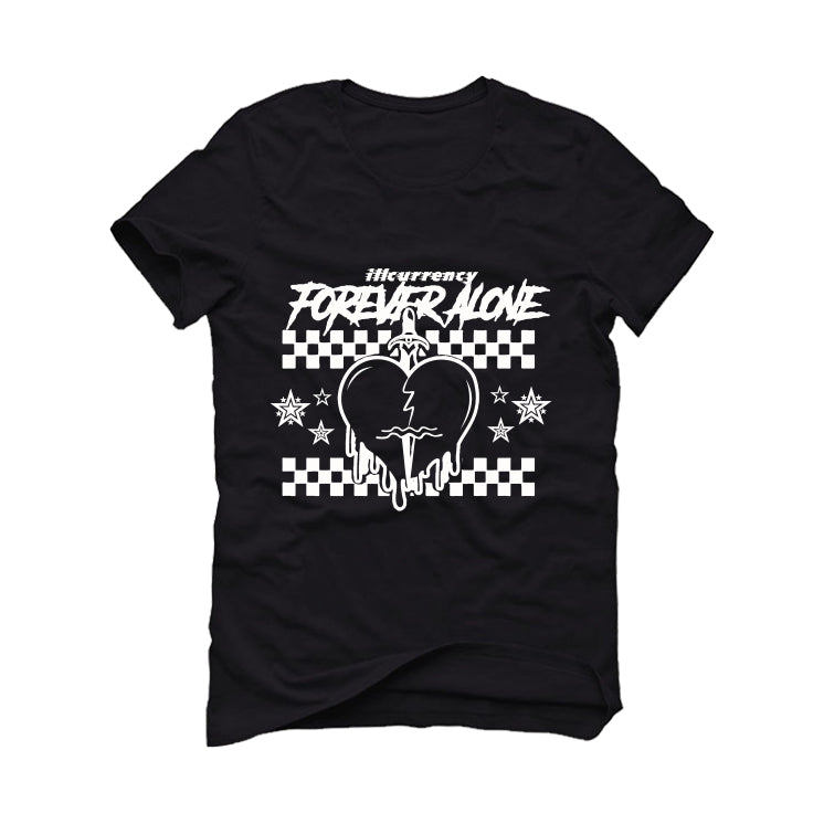 Air Jordan 4 Black Cat Matching T-Shirt, Sweatshirts & Hoodies Black T-Shirt (Forever Alone)| illcurrency