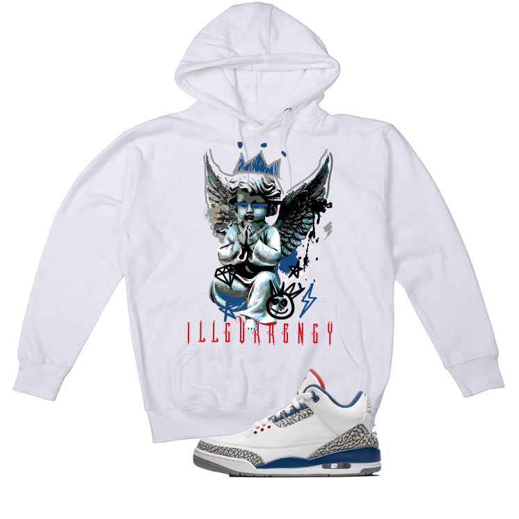 Air Jordan 3 True Blue Matching T-Shirt White T-Shirt (Graffiti Angel)| illcurrency