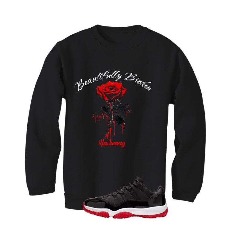 Air Jordan 11 Low Bred Black T-Shirt (Beautifully Broken)| illcurrency