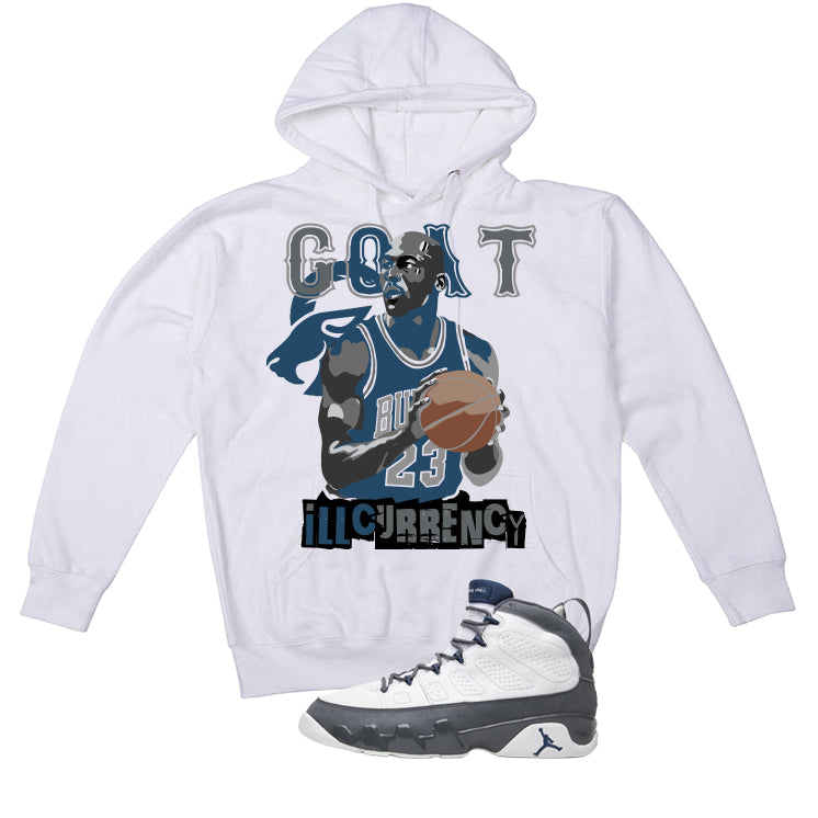 Air Jordan 9 Flint Grey Matching T-Shirt, Sweatshirts & Hoodies White T-Shirt (GOAT 23)| illcurrency