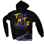 Air Jordan 4 OG Lakers Matching T-Shirt, Sweatshirts & Hoodies Black T-Shirt (They not like us)| illcurrency