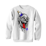Air Jordan 8 “Playoffs” | illcurrency White T-Shirt (ice cream skull)