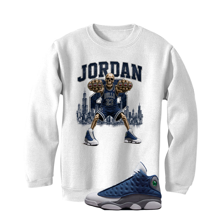 Air Jordan 13 Flint White T-Shirt (Jordan Skeleton 6 rings)| illcurrency