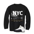 Air Jordan 12 Taxi Matching T-Shirt, Sweatshirts & Hoodies Black T-Shirt (City Never Sleeps)
