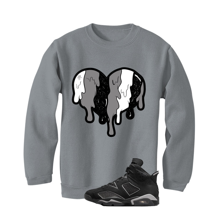 Air Jordan 6 Cap and Gown Matching T-Shirt, Sweatshirts & Hoodies Grey T-Shirt (Heart)| illcurrency