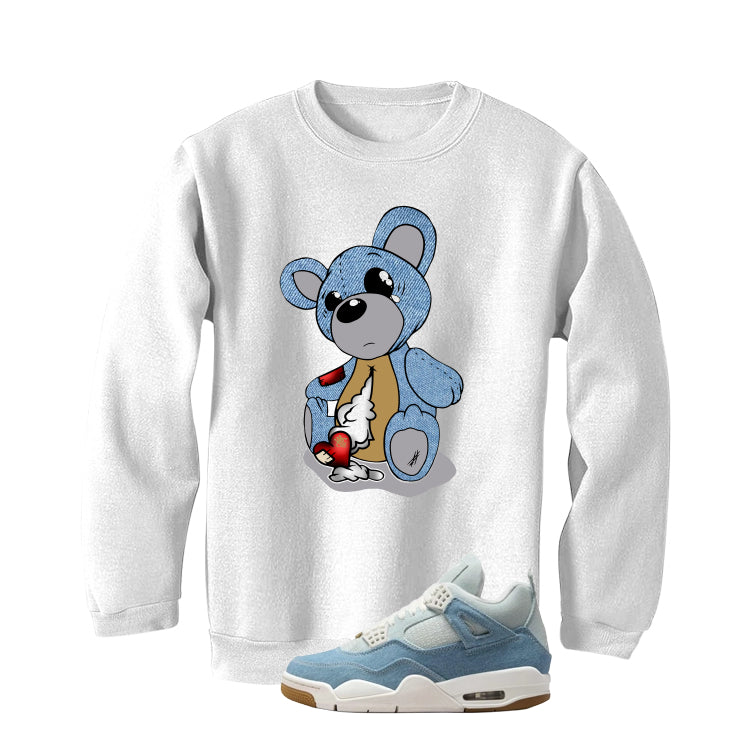Air Jordan 4 Denim Worn Blue White T-Shirt (Big Teddy)| illcurrency