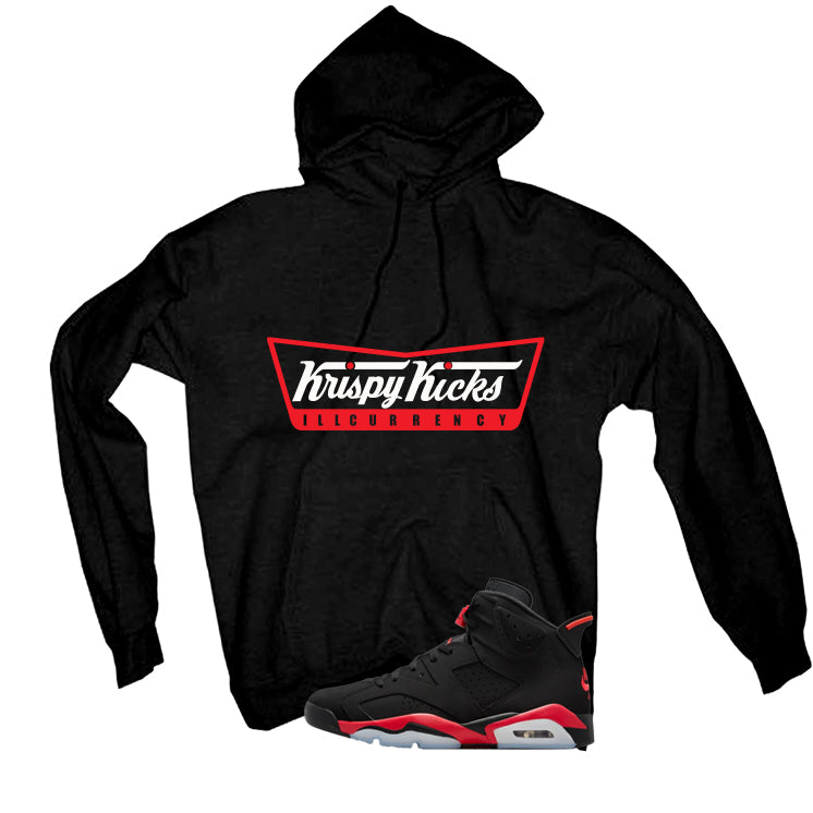 Air Jordan 6 Reverse Infrared Matching T-Shirt, Sweatshirts & Hoodies Black T-Shirt (Krispy Kicks)| illcurrency