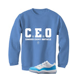 Air Jordan 11 Low University Blue Matching T-Shirt, Sweatshirts & Hoodies Carolina Blue T-Shirt (Ceo)| illcurrency