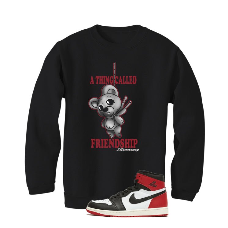 Air Jordan 1 High OG Black Toe Reimagined Black T-Shirt (Friendship Teddy)| illcurrency