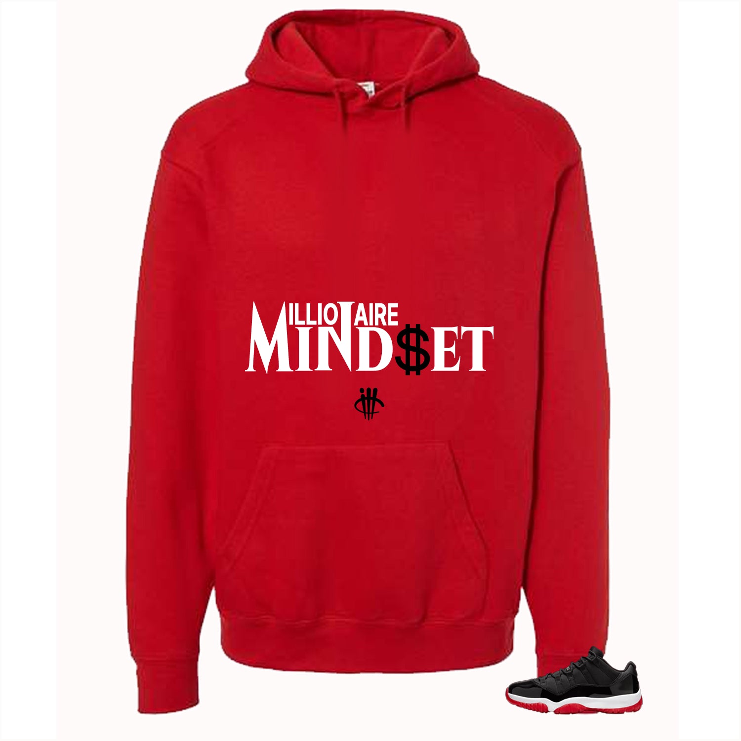 Air Jordan 11 Low Bred Red T-Shirt (Millionaire Mindset)| illcurrency