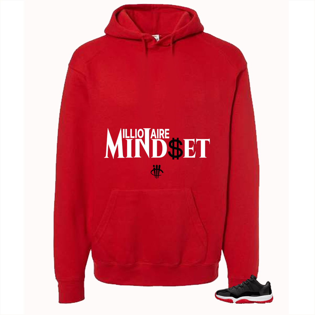 Air Jordan 11 Low Bred Red T-Shirt (Millionaire Mindset)| illcurrency