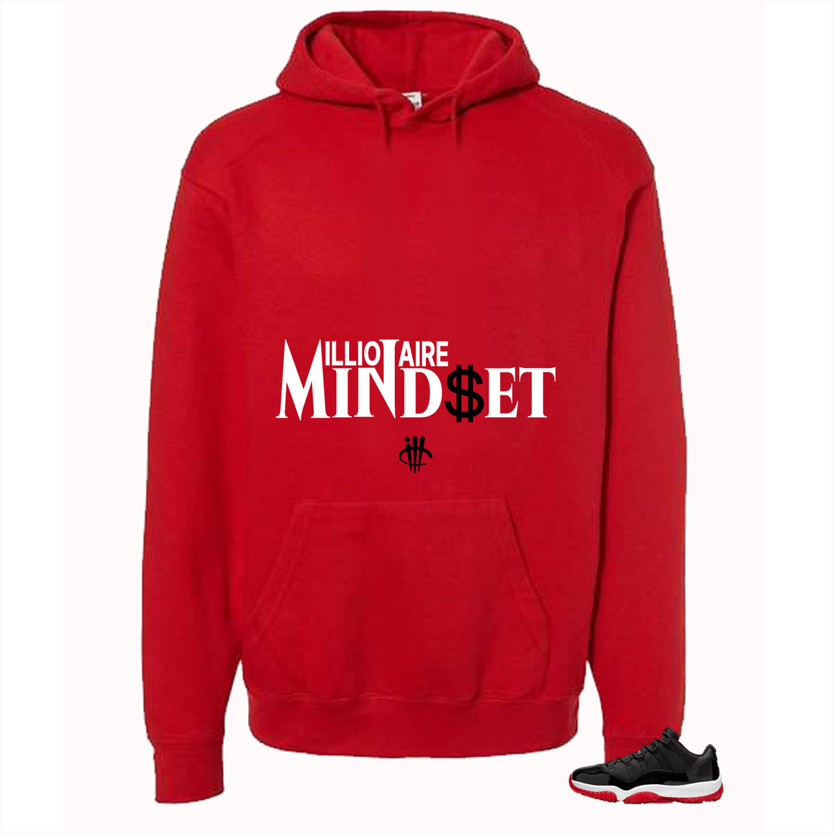 Air Jordan 11 Low Bred Red T-Shirt (Millionaire Mindset)| illcurrency