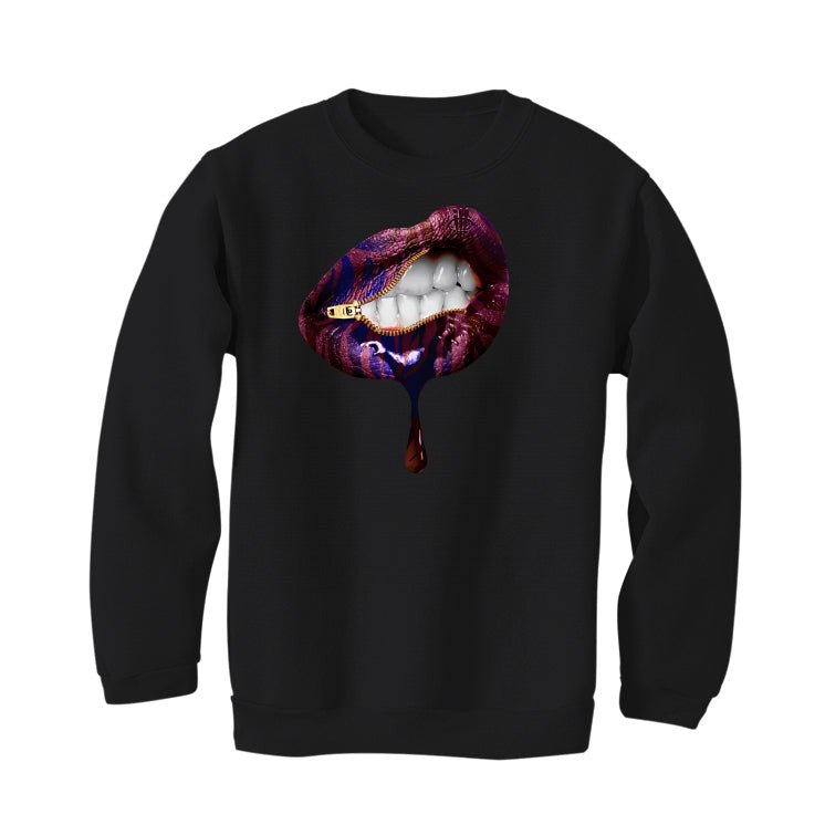 Air Jordan 5 Burgundy - Black T-Shirt (LIPS UNSEALED)