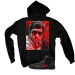Air Jordan 12 Bloodline Matching T-Shirt, Sweatshirts, & Hoodies Black T-Shirt (Pacino)| illcurrency