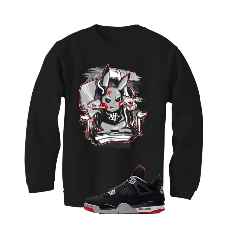 Air Jordan 4 Bred Matching T-Shirt Black T-Shirt (Mad Gamer)| illcurrency