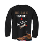 Air Jordan 5 Archaeo Brown Black T-Shirt (Love is Fake)| illcurrency