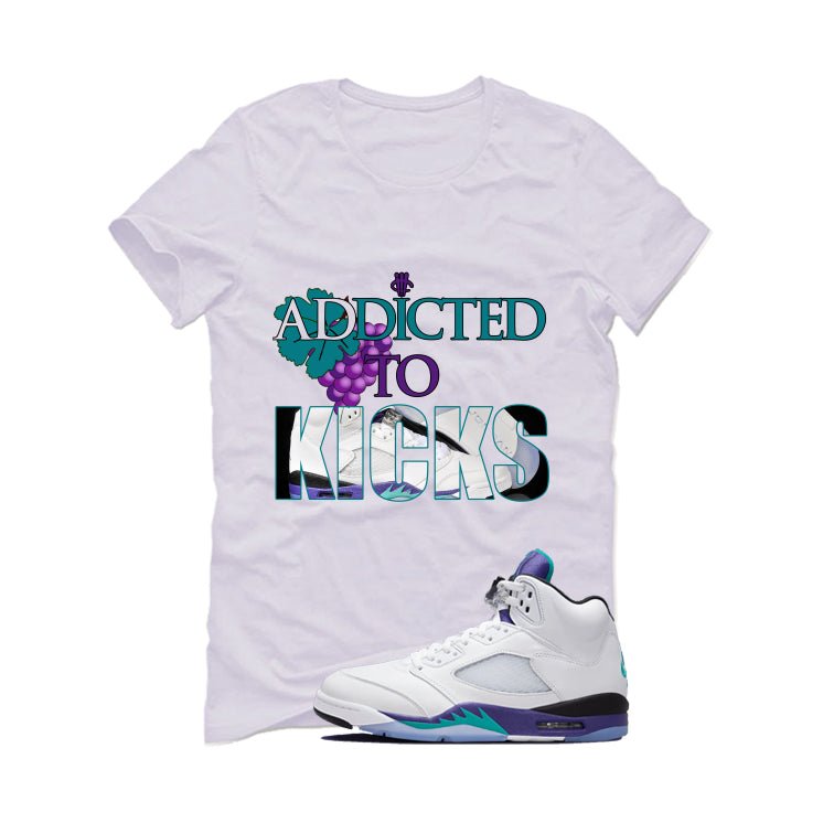Air Jordan 5 OG Grape White T-Shirt (addicted to kicks)| illcurrency
