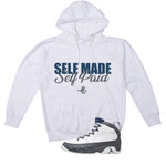 Air Jordan 9 Flint Grey Matching T-Shirt, Sweatshirts & Hoodies White T-Shirt (Self Made Self Paid)| illcurrency
