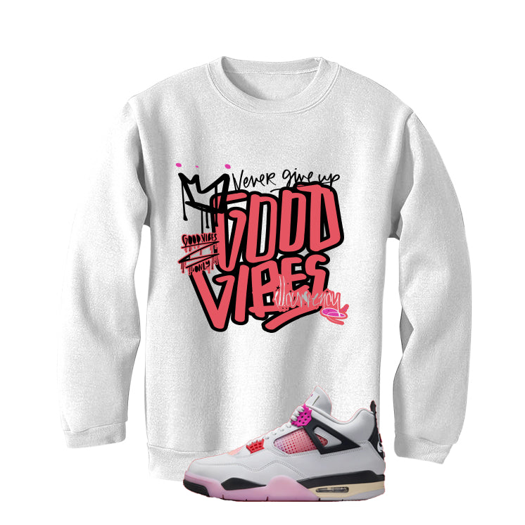 Air Jordan 4 Comic Matching T-Shirt White T-Shirt (Good Vibes)| illcurrency
