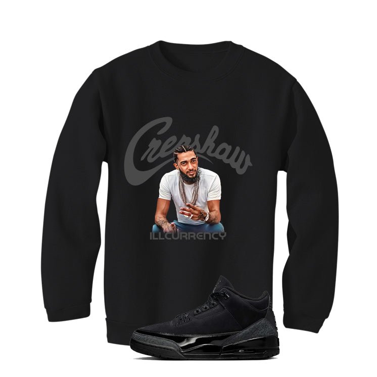 Air Jordan 3 Black Cat Black T-Shirt (Crenshaw)| illcurrency