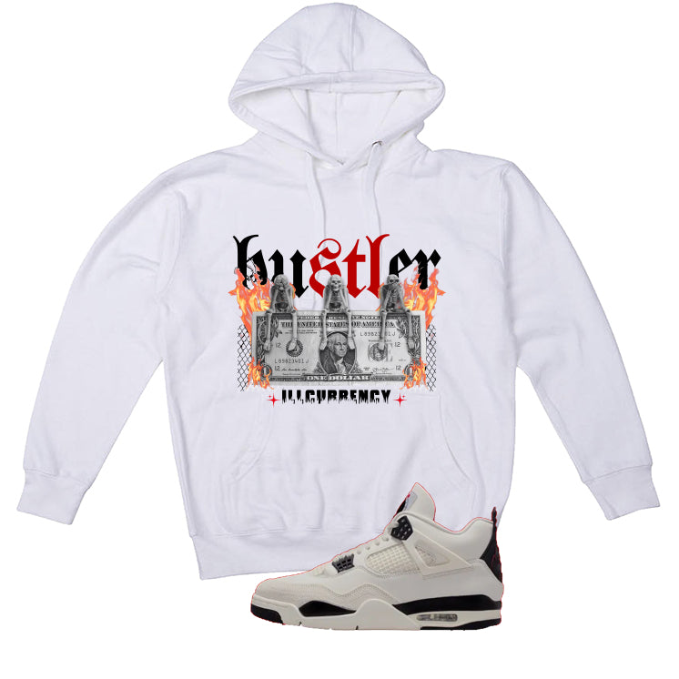 Air Jordan 4 Flight Club Matching T-Shirt, Sweatshirts & Hoodies White T-Shirt (See No Evil Hustler)| illcurrency