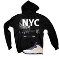 Air Jordan 10 WMNS Hydrangeas Matching T-Shirt, Sweatshirts & Hoodies Black T-Shirt (City Never Sleeps)