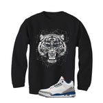Air Jordan 3 True Blue Matching T-Shirt Black T-Shirt (Four Eyes)| illcurrency