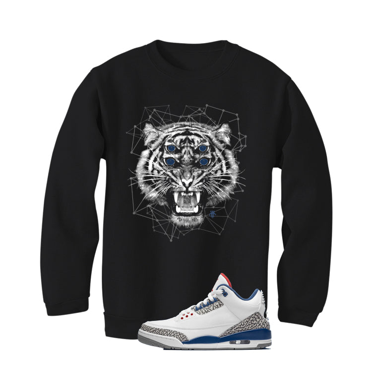 Air Jordan 3 True Blue Matching T-Shirt Black T-Shirt (Four Eyes)| illcurrency