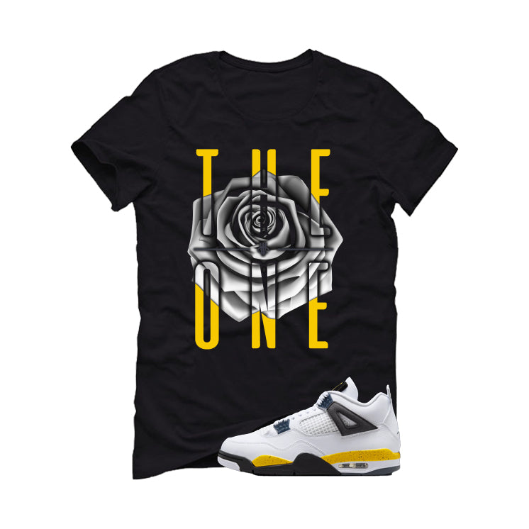 Air Jordan 4 Tour Yellow Matching T-Shirt Black T-Shirt (The One)| illcurrency