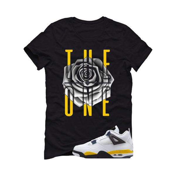 Air Jordan 4 Tour Yellow Matching T-Shirt Black T-Shirt (The One)| illcurrency