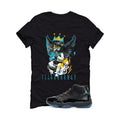 Air Jordan 11 Gamma Blue Matching T-Shirt, Sweatshirts & Hoodies Black T-Shirt (Graffiti Angel)| illcurrency