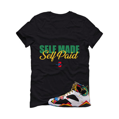 Air Jordan 7 Miro Matching T-Shirt Black T-Shirt (Self Made Self Paid)| illcurrency